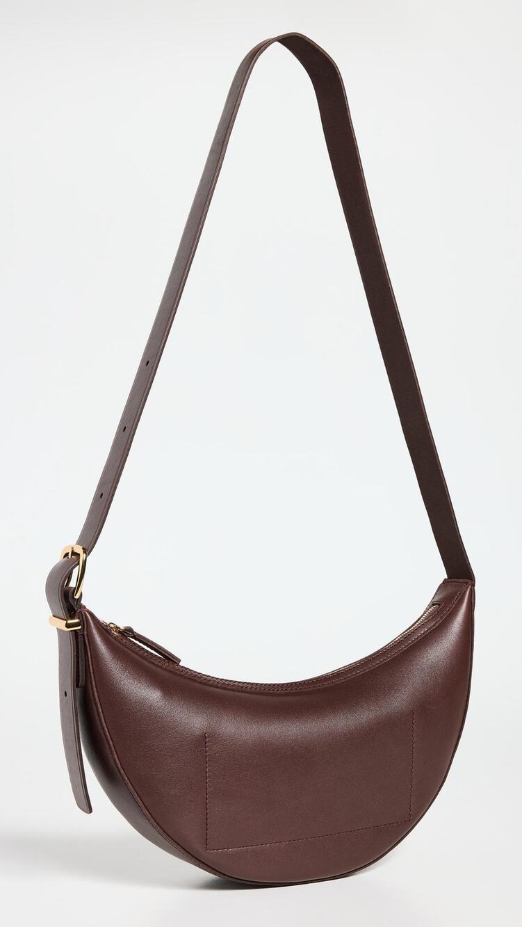 Madewell The Essential Leather Crescent Bag Cocoa Chocolate Brown